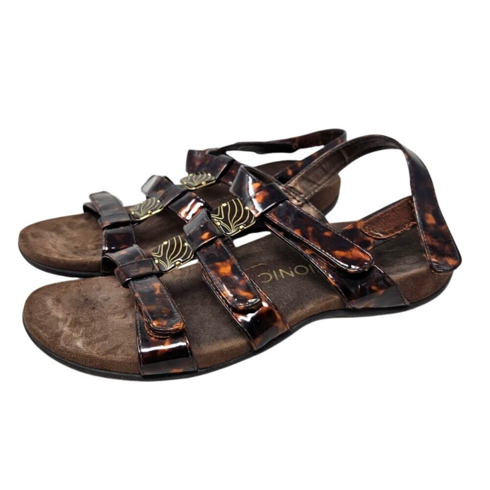 Vionic 10 Amber Flat Gladiator Comfort Sandal Tor… - image 1